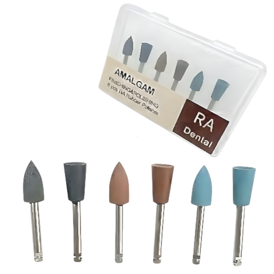 AMALGAM  FINISHING&POLISHING 6 pcs RA Rubber Polisher